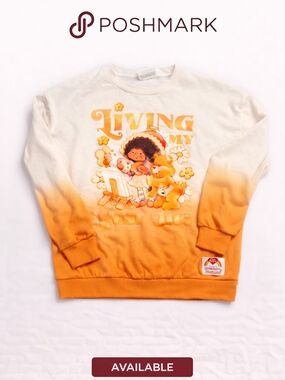 Care Bears Ombre Orange and White Kids Sweatshirt